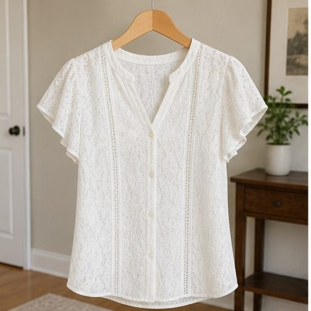 White Smocked Top